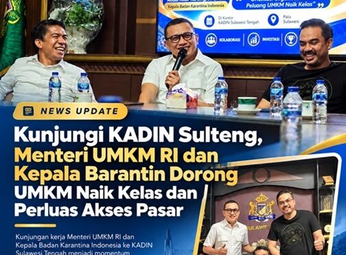 Suasana keseruan di sharing Pengurus KADIN Sulteng bersama Kepala Barantin, Abdul Kadir Karding dan Menteri UMKM RI, Maman Abdurahman.