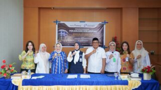 Direktur Utama Bank Sulteng, Hj. Ramiyatie usai penanda tanganan PKS dengan RSUD Morowali.