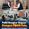 Kasat Reskrim Polresta Palu, AKP. Ismail memimpin penggeledahan di kantor PDAM AVO Palu