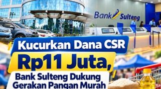 Bank Sulteng dukung Gerakan Pangan Murah, Salurkan bantuan CSR Sebesar Rp. 11 juta