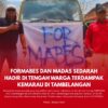 Formabes dan Madas Sedarah saat tiba dilokasi menyalurkan bantuan air bersih