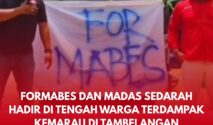 Formabes dan Madas Sedarah saat tiba dilokasi menyalurkan bantuan air bersih