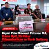 Kejari Palu Pengembalian Barang Bukti kepada Bank Sulteng