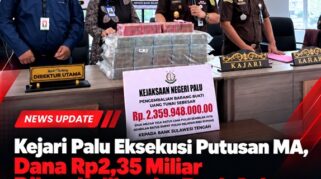 Kejari Palu Pengembalian Barang Bukti kepada Bank Sulteng