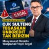 Kepala OJK Provinsi Sulawesi Tengah, ​Bonny Hardi Putra.